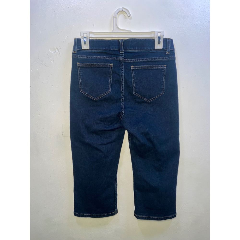 Rafaella Weekend Dark Wash Denim Capris Cropped Jeans Size 6 Y2K Casual Classic - Picture 2 of 4